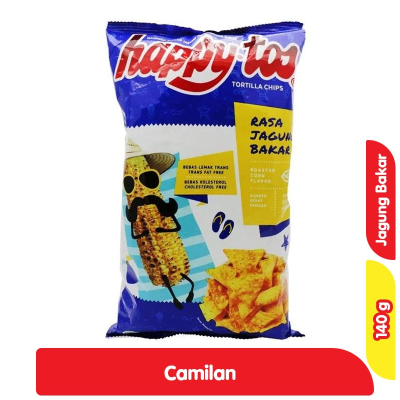 Promo Happy Tos Keripik Tortilla Jagung Bakar 140 g Alfamart