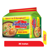 Promo Harga Sedaap Mie Kuah Soto per 5 pcs 75 gr - Alfamart