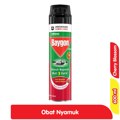 Baygon Obat Nyamuk Aerosol Cherry Blossom 600 ml