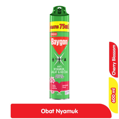 Promo Baygon Obat Nyamuk Aerosol Cherry Blossom 600 ml Alfamart