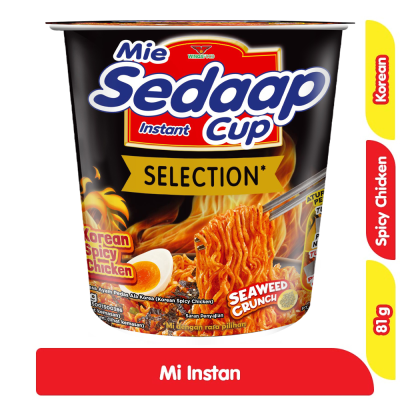 Promo Sedaap Mi Instan Goreng Selection Cup Korean Ayam Pedas 81 g Alfamart