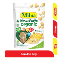 Promo Harga Milna Nature Puffs Organic Banana 15 gr - Alfamart