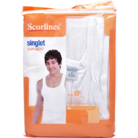 Scorlines Singlet Kaos Dalam Putih M
