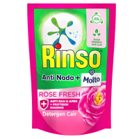 Promo Harga Rinso Liquid Detergent + Molto Pink Rose Fresh 1500 ml - Alfamart