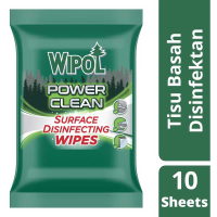 Wipol Power Clean Tisu Basah Disinfektan 10 s