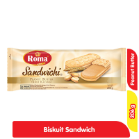 Promo Harga Roma Sandwich Peanut Butter 216 gr - Alfamart