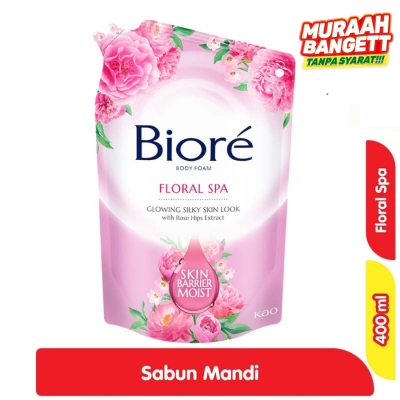 Promo Biore Floral Spa Sabun Mandi Cair Refill 400 ml Alfamart