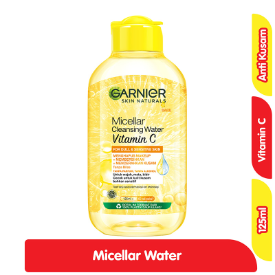 Promo Garnier Micellar Water Pembersih Makeup Vitamin C 125 ml Alfamart