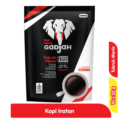Promo Gadjah Kopi Tubruk Manis Instan 10 x 23 g Alfamart