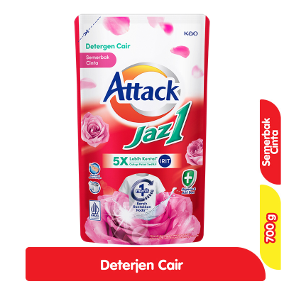 Attack Jaz1 Deterjen Cair Semerbak Cinta 700 g