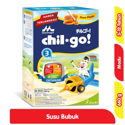 Promo Morinaga chil-go 3+ Susu Bubuk Pertumbuhan Anak 3 - 12 Tahun Madu 660 g Alfamart