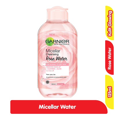 Promo Garnier Micellar Water Pembersih Makeup Air Mawar 125 ml Alfamart
