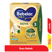 Promo Harga Bebelac 3 Gold Soya Susu Pertumbuhan Vanila 700 gr - Alfamart