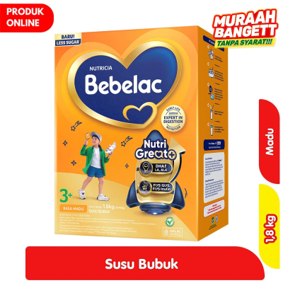 Promo Bebelac 3+ NutriGreat+ Susu Bubuk Pertumbuhan Anak Madu 1.8 kg Alfamart