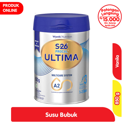 Promo S-26 Procal Ultima Tahap 3 Susu Pertumbuhan Anak 1-3 Tahun Vanila 850 g Alfamart