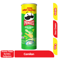 Promo Harga Pringles Potato Crisps Sour Cream & Onion 107 gr - Alfamart