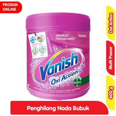 Promo Vanish Pink Penghilang Noda Pakaian Bubuk 400 g Alfamart