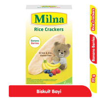 Promo Harga Milna Rice Crackers Banana Berries 5 pcs - Alfamart
