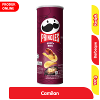 Promo Harga Pringles Potato Crisps Saucy BBQ 107 gr - Alfamart