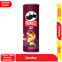 Promo Harga Pringles Potato Crisps Saucy BBQ 107 gr - Alfamart