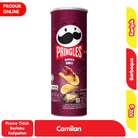 Promo Harga Pringles Potato Crisps Saucy BBQ 107 gr - Alfamart