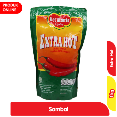 Promo Del Monte Sambal Ekstra Pedas Refill 1 kg Alfamart