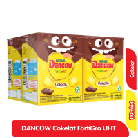 Promo Harga Dancow Fortigro UHT Cokelat per 4 pcs 110 ml - Alfamart