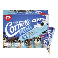 WALL'S Ice Cream Mini Cornetto Oreo Vanilla & Chocolate 12 x 28 ml