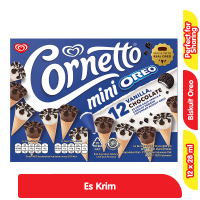 Promo Harga Walls Cornetto Mini Oreo per 12 pcs 28 ml - Alfamart