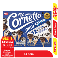 Promo Harga Walls Cornetto Mini Oreo per 12 pcs 28 ml - Alfamart