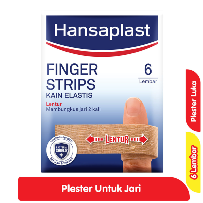 Hansaplast Kain Elastis Plester Luka Finger Strips 6 s