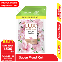 Promo Harga LUX Botanicals Body Wash Sakura Bloom 400 ml - Alfamart