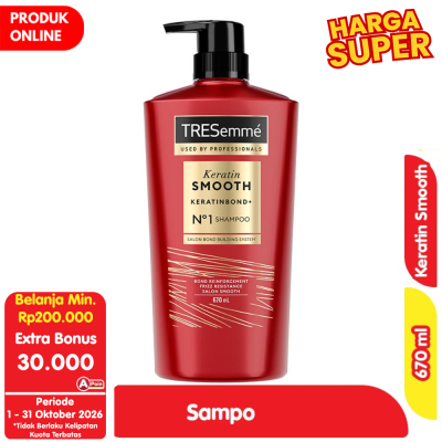 Promo Tresemme Sampo Keratin Smooth Pump 670 ml Alfamart