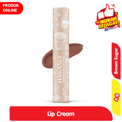 Promo Hanasui Lip Cream Brown Sugar Boba Edition 4 g Alfamart