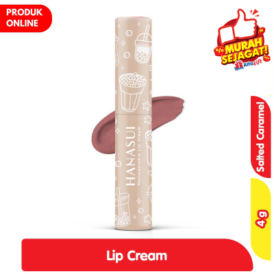 Promo Hanasui Lip Cream Salted Caramel Boba Edition 4 g Alfamart