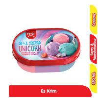 Promo Harga Walls Ice Cream Unicorn 3 In 1 350 ml - Alfamart
