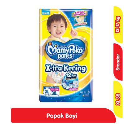 Promo MamyPoko X-tra Kering Popok Celana Bayi XL 38 pcs Alfamart