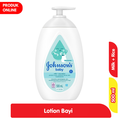 Promo Johnson's Baby Milk + Rice Lotion Bayi 500 ml Alfamart