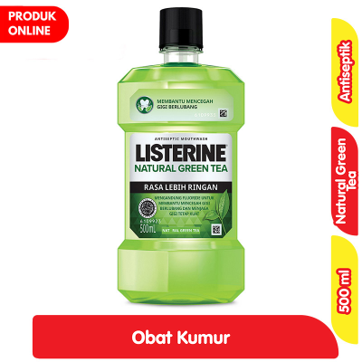 Promo Listerine Obat Kumur Antiseptik Natural Green Tea 500 ml Alfamart