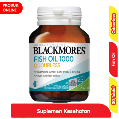 Blackmores Odourless Fish Oil 1000 Suplemen Kesehatan Minyak Ikan 30 Kapsul