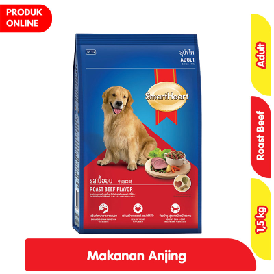 Promo SmartHeart Makanan Anjing Kering Adult Rasa Sapi Panggang 1.5 kg Alfamart