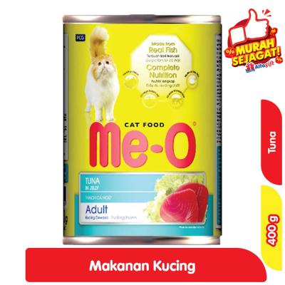 Promo Me-O Makanan Kucing Basah Adult Rasa Tuna dalam Jeli 400 g Alfamart