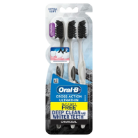 Oral-B Cross Action Sikat Gigi Toothbrush Ultrathin Charcoal 3 pcs