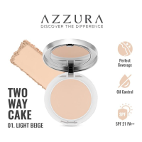 AZZURA Two Way Cake Matte Finish 01 Light Beige 12 g
