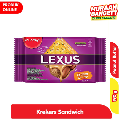 Promo Munchy's Lexus Biskuit Sandwich Selai Kacang 190 g Alfamart