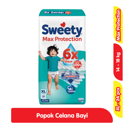 Promo Sweety Max Protection Popok Celana Bayi XL 24 pcs Alfamart
