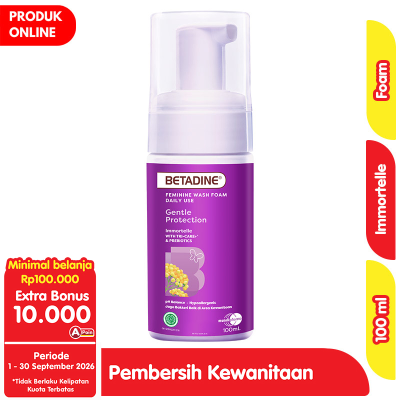 Promo Betadine Gentle Protection Pembersih Kewanitaan Foam Immortelle 100 ml Alfamart
