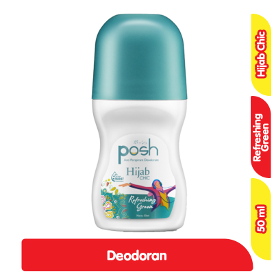 Promo Posh Deodoran Roll On Wanita Hijab Chic Refreshing Green 50 ml Alfamart