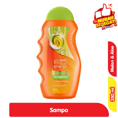 Promo Makarizo Hair Energy Sampo Rambut Rontok Ekstrak Melon & Aloe Botol 330 ml Alfamart