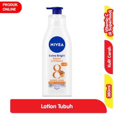 Promo Nivea Extra Bright Lotion Pelembap Tubuh Repair & Protect Pump 380 ml Alfamart